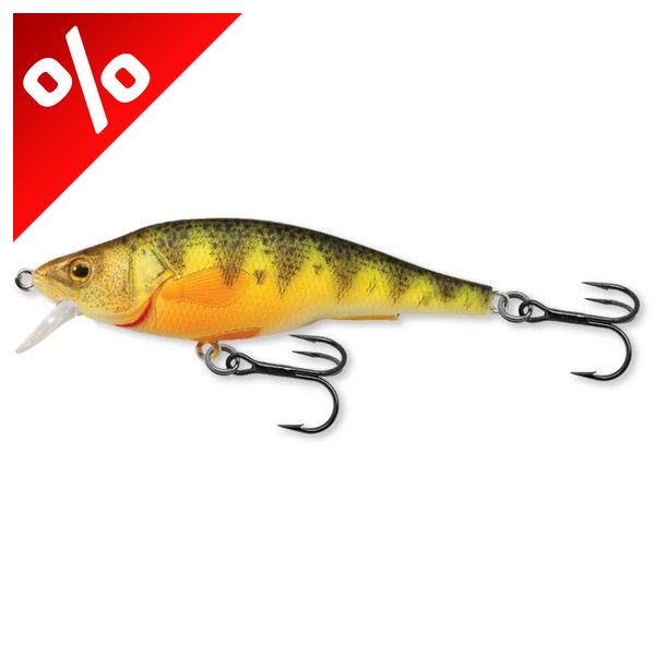 LIVETARGET YELLOW PERCH JERKBAIT FLORESCENT/MATTE 73 MM 11 G FLOATING