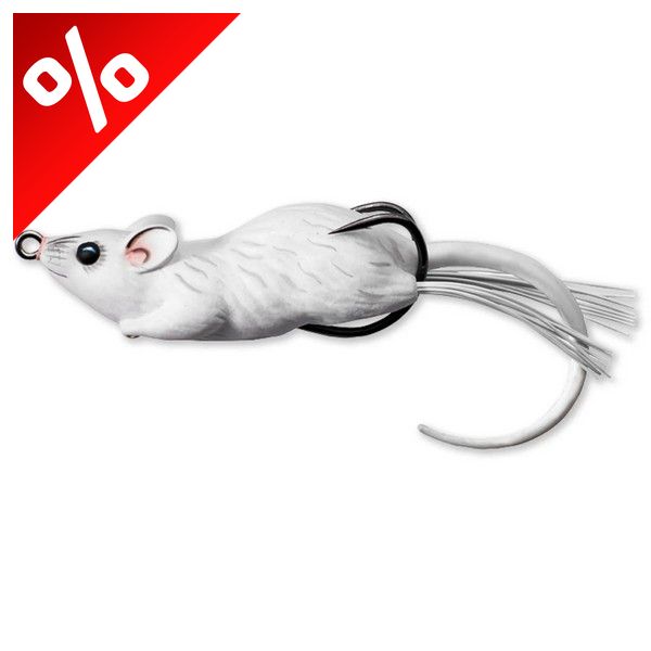 LIVETARGET MOUSE WALKING BAIT GREY/WHITE 90 MM 28 G FLOATING