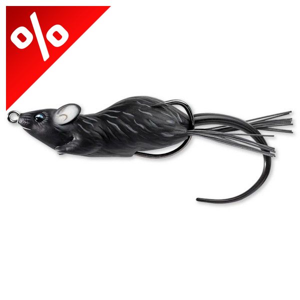 LIVETARGET MOUSE WALKING BAIT BLACK/BLACK 90 MM 28 G FLOATING