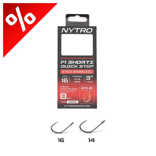 NYTRO NTO-B1 ELŐKÖTÖTT SZAKÁLL NÉLKÜLI QUICK-STOP METHOD ELŐKE 7,5 CM  14/0,15MM