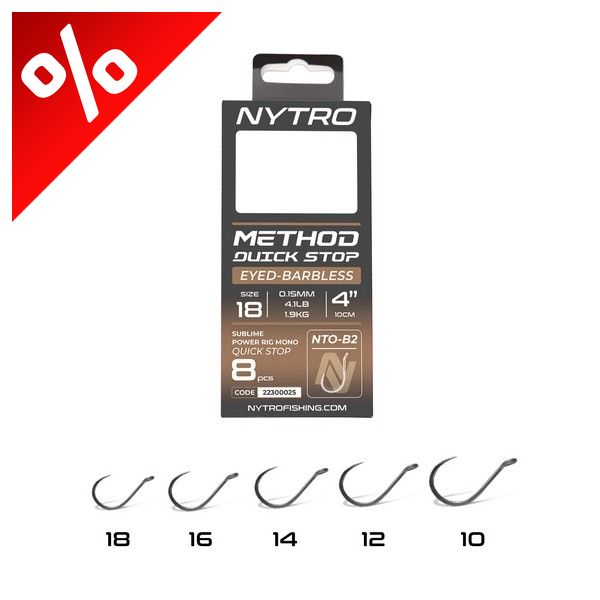 NYTRO NTO-B2 ELŐKÖTÖTT SZAKÁLL NÉLKÜLI QUICK-STOP METHOD ELŐKE 10 CM 16/0,17MM