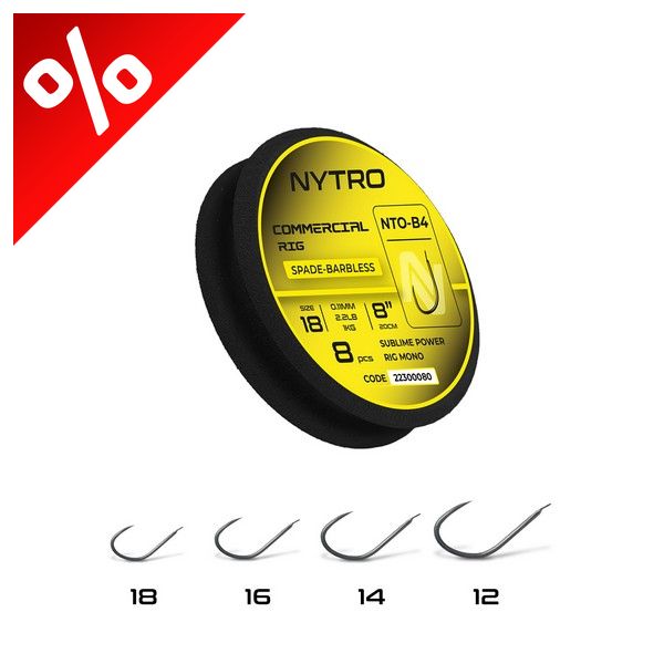 NYTRO NTO4 COMMERCIAL ELŐKÖTÖTT SZAKÁLL NÉLÜLI ELŐKE 20 CM 12/0,15MM