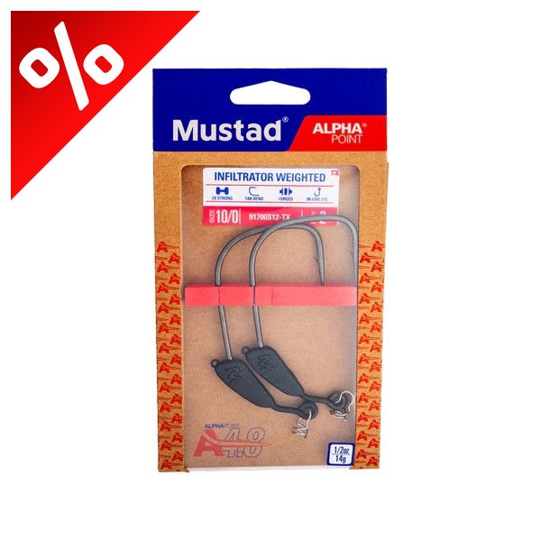 MUSTAD INFILTRATOR WEIGHTED, 6/0, 10G 2DB/CSOMAG