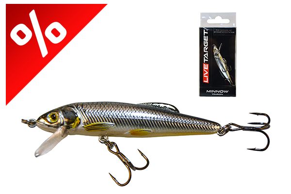 LIVETARGET MINNOW FINESSE JERKBAIT SILVER/BLACK 60 MM 11G