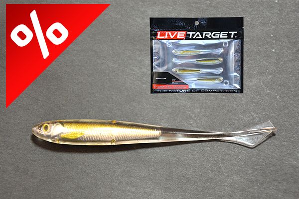LIVETARGET GHOST TAIL MINNOW DROPSHOT BAIT SILVER/BROWN 95 MM