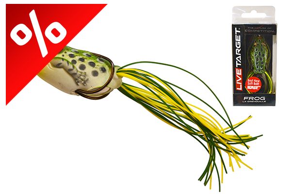 LIVETARGET FROG WALKING BAIT GREEN/YELLOW 45 MM 7 G