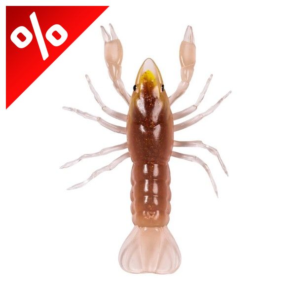 LIVETARGET 2.8" CRAWFISH UN-RIGGED BROWN / YELLOW 71 MM SINKING 6DB/CS
