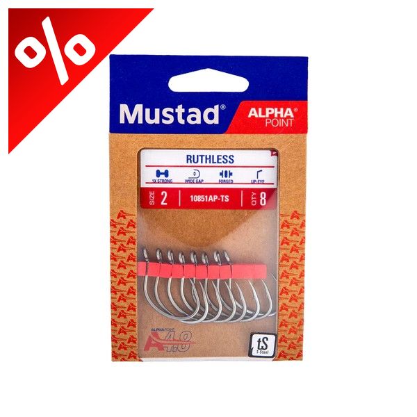 MUSTAD RUTHLESS EYED, 3/0 6DB/CSOMAG