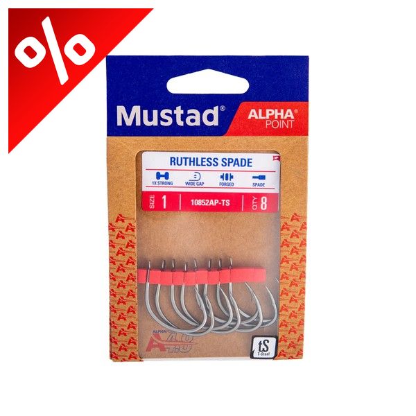 MUSTAD RUTHLESS SPADE TITAN STEEL 2  6DB/CSOMAG