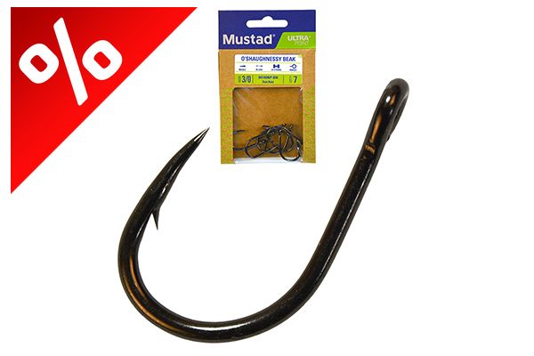 MUSTAD O'SHAUGHNESSY,STRAIGHT,RINGED 2/0 7DB/CSOMAG