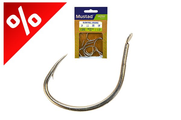 MUSTAD LIGHT JIGGING HOOK 4/0 5DB/CSOMAG