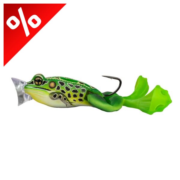 LIVETARGET THE ULTIMATE FROG POPPER BAIT GREEN / YELLOW 50MM 21G FLOATING