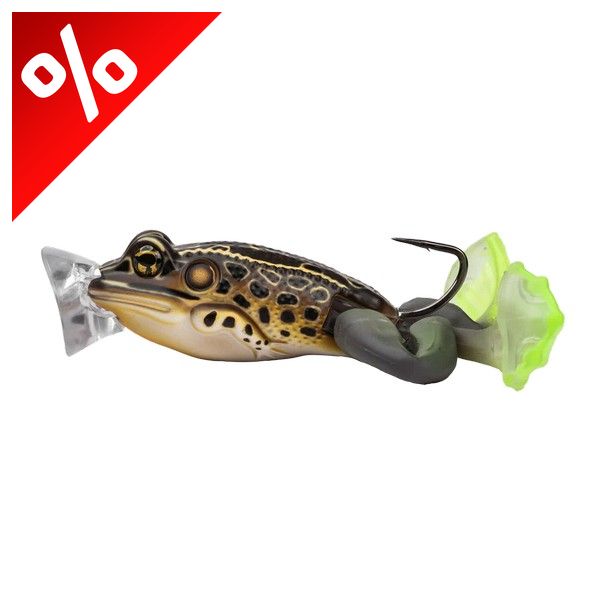 LIVETARGET THE ULTIMATE FROG POPPER BAIT  TAN / BROWN 50MM 21G FLOATING