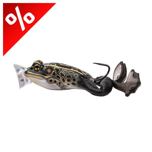 LIVETARGET THE ULTIMATE FROG POPPER BAIT  BROWN / BLACK 50MM 21G FLOATING