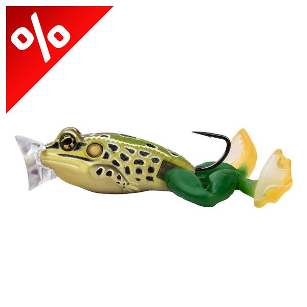 LIVETARGET THE ULTIMATE FROG POPPER BAIT  EMERALD / BROWN 50MM 21G FLOATING
