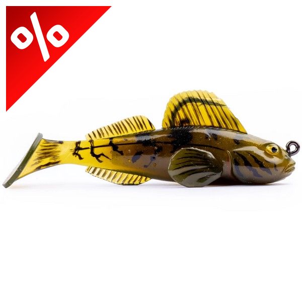 LIVETARTGET 2.8" GOBY PADDLETAIL RIGGED BROWN / BLACK 71MM 10G  SINKING