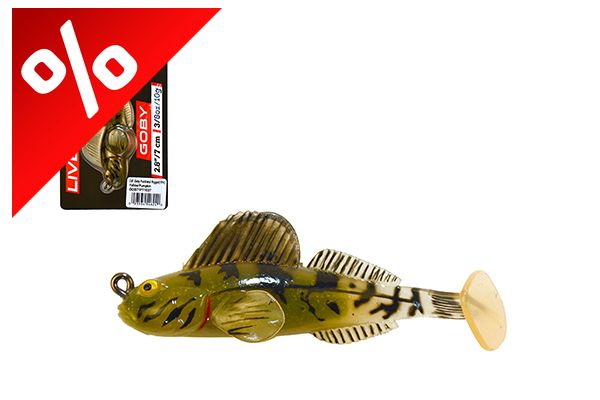 LIVETARTGET 2.8" GOBY PADDLETAIL RIGGED YELLOW/PUMPKIN 71MM 10G  SINKING
