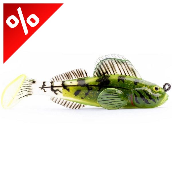 LIVETARTGET 2.8" GOBY PADDLETAIL RIGGED CHARTREUSE / GREEN 71MM 10G  SINKING