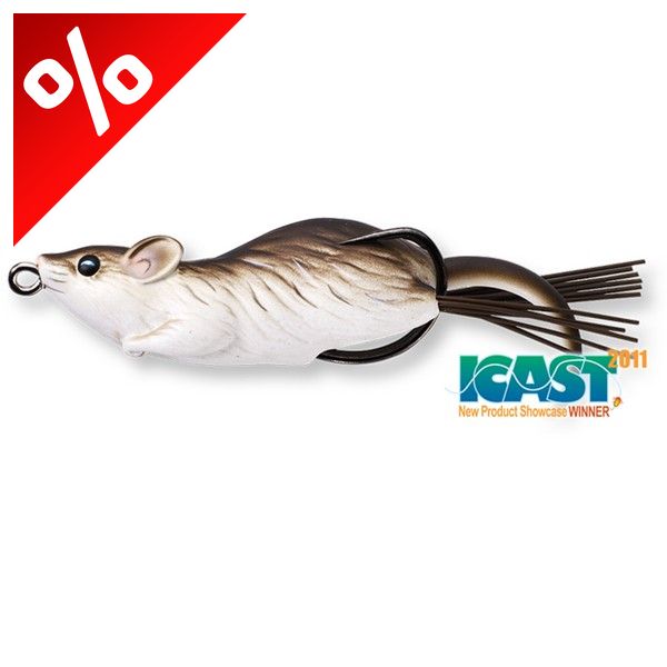 LIVETARGET MOUSE WALKING BAIT BROWN/WHITE 70 MM 14 G