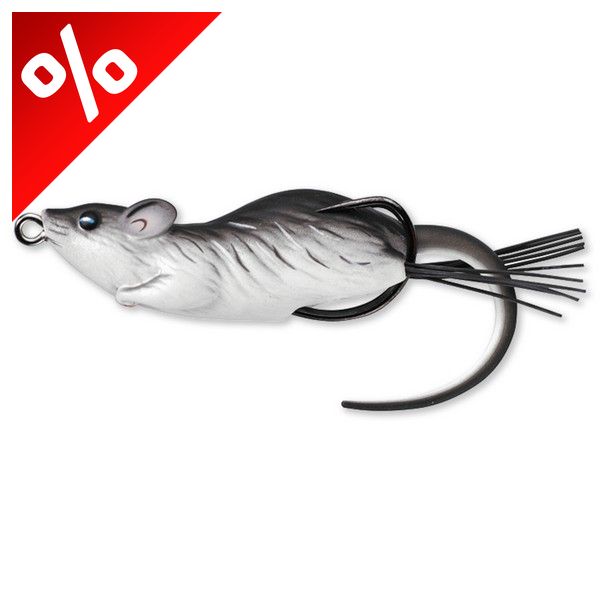 LIVETARGET MOUSE WALKING BAIT BLACK/WHITE 70 MM 14 G