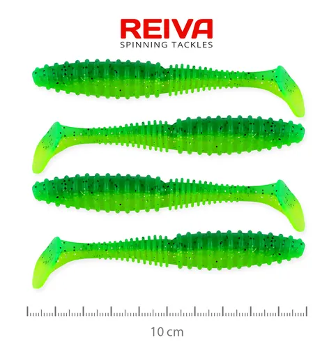 ZANDER POWER SHAD 10CM 4DB/CS (POISON GREEN)