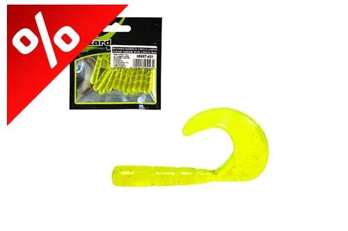 WIZARD HARPEX TWIST LARVA CLEAR-GREEN 5CM 10PCS/BAG