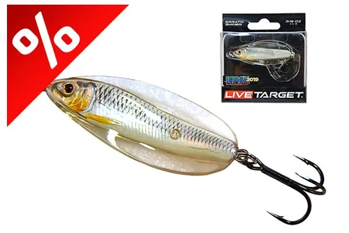 LIVETARGET ERRATIC SHINER SPOON GLOW/PEARL 55 MM 11 G