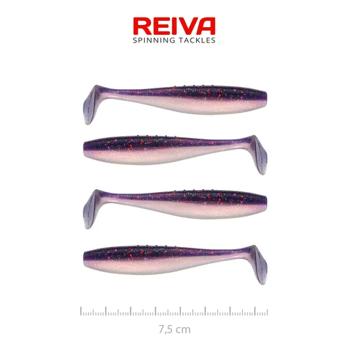 FLAT MINNOW SHAD 7,5CM 4DB/CS (PURPLE PEARL)