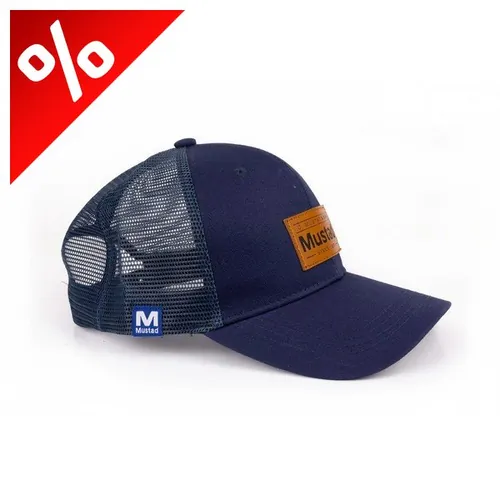MUSTAD GREY TRUCKER CAP - WOVEN PATCH - 114