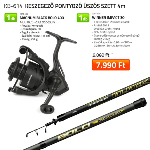 KESZEGEZŐ PONTYOZÓ ÚSZÓS SZETT 4M  1273-400+ 2251-130