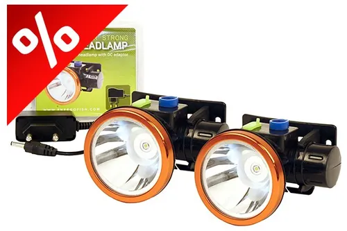OUTDOOR SZUPERERŐS FEJLÁMPA DC ADAPTERREL DUOPACK