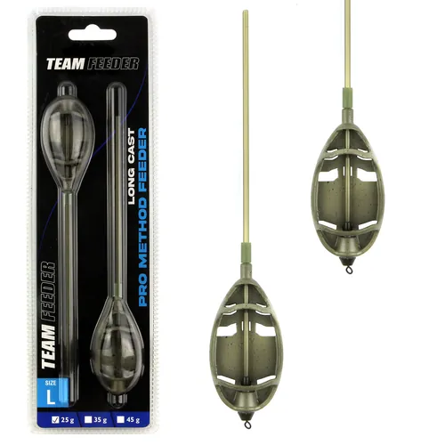TEAM FEEDER LONG CAST PRO METHOD FEEDER KOSÁR 65G 2DB/CS
