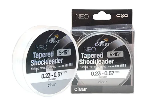CARP EXPERT NEO TAPERED SHOCK LEADER 0.23-0.57MM 5X15MCLEAR