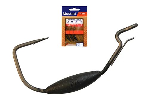 MUSTAD ALPHA-GRIP ASSAULT - WEIGHTED 5G TITANX 4/1 3DB/CS