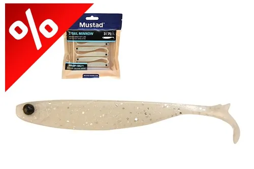 MUSTADMEZASHI Z-TAIL MINNOW 3"PEARL WHITE 6DB/CSOMAG