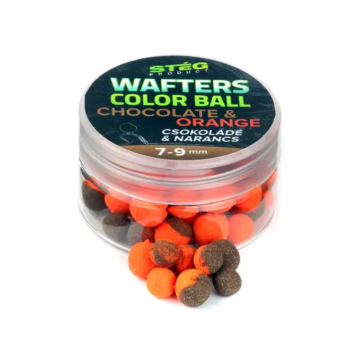 STÉG WAFTERS COLOR BALL 7-9MM 15G  CHOCOLATE-ORANGE