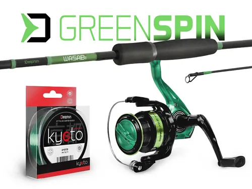 DELPHIN GREENSPIN PERGETŐ SZETT - 180CM/30G + 2T + 0,181MM