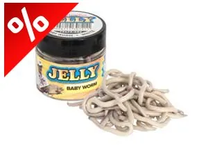 BENZAR JELLY BAITS BABY WORM FEHÉR