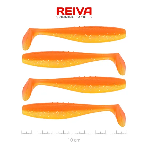 FLAT MINNOW SHAD 10CM 4DB/CS (SHINY ORANGE)