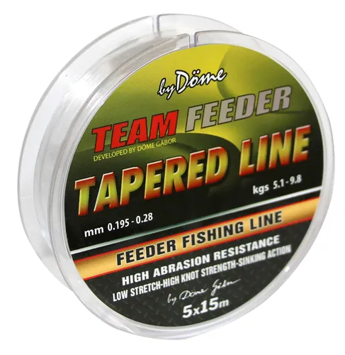 TEAM FEEDER TAPERED LEADER 15M X5 0.195-0.28