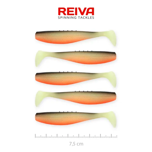FLAT MINNOW SHAD 7,5CM 5DB/CS (UV ROACH)