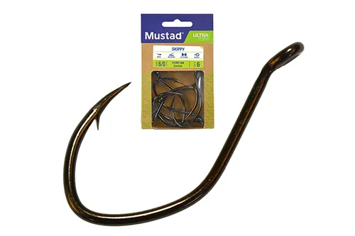 MUSTAD ULTRA NP SINGLE CATFISH, BLACK NICKEL 4/0 6DB/CSOMAG