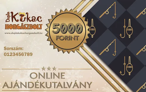 ONLINE AJÁNDÉKKÁRTYA - A TÖKÉLETES MEGLEPETÉS HORGÁSZOKNAK! 5000 FT.