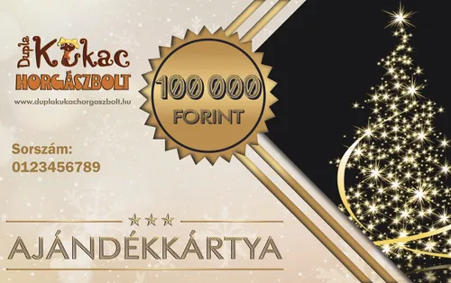 EGYEDI KARÁCSONYI AJÁNDÉKKÁRTYA - A TÖKÉLETES MEGLEPETÉS HORGÁSZOKNAK! 100000 FT.