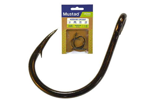 MUSTAD HOODLUM LIVE BAIT HOOK 11/0 3DB/CSOMAG