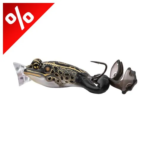 LIVETARGET THE ULTIMATE FROG POPPER BAIT  BROWN / BLACK 50MM 21G FLOATING