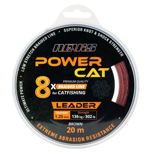 POWERCAT BRAID LEADER X8 20M 0.60MM