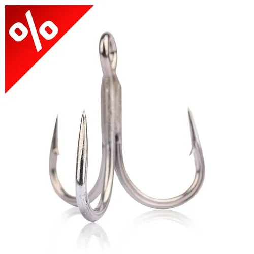 MUSTAD UN INLINE TREBLE - 5X STRONG TITAN STEEL 8/0 2DB/CS