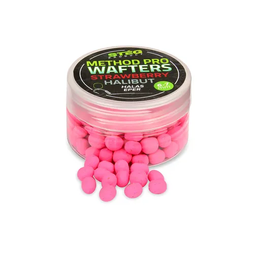 STÉG METHOD PRO WAFTERS 6-7MM 15G STRAWBERRY - HALIBUT
