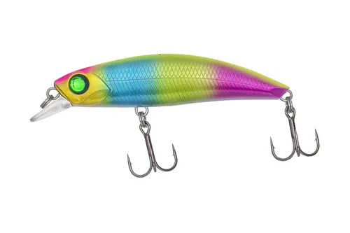 PZ CURVE MINNOW WOBBLER, 6 CM, 7,1 G, KÉK, ZÖLD, RÓZSASZÍN, SÜLLYEDŐ